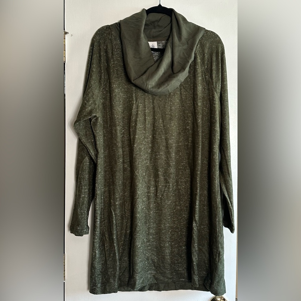 Cabi Olive Green Knit Solace Dress/Tunic